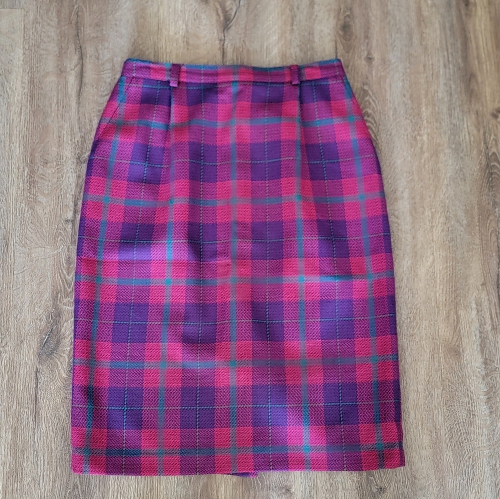 Braemar Petites Plaid Skirt #3057